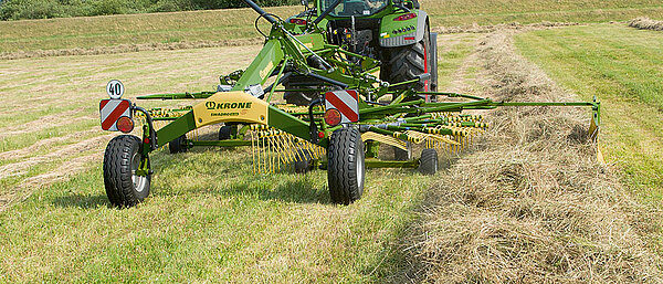 Forming a double swath