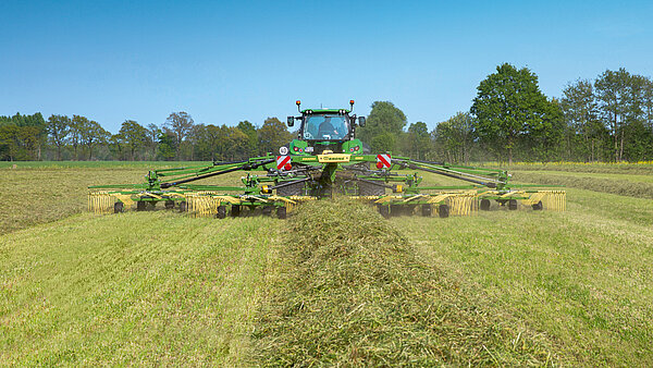 Flexible swathing width