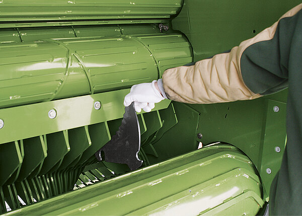 El cambio de cuchillas