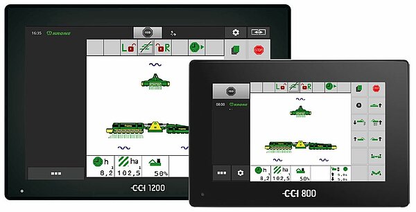 ISOBUS CCI 800 and CCI 1200 operator terminals
