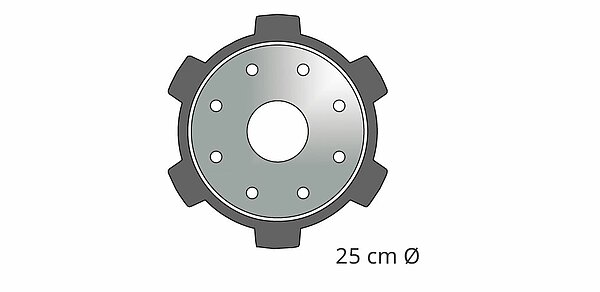 Diametro di 250 mm