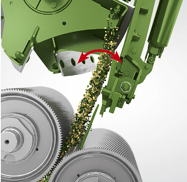 Einstellung der Wurfweite