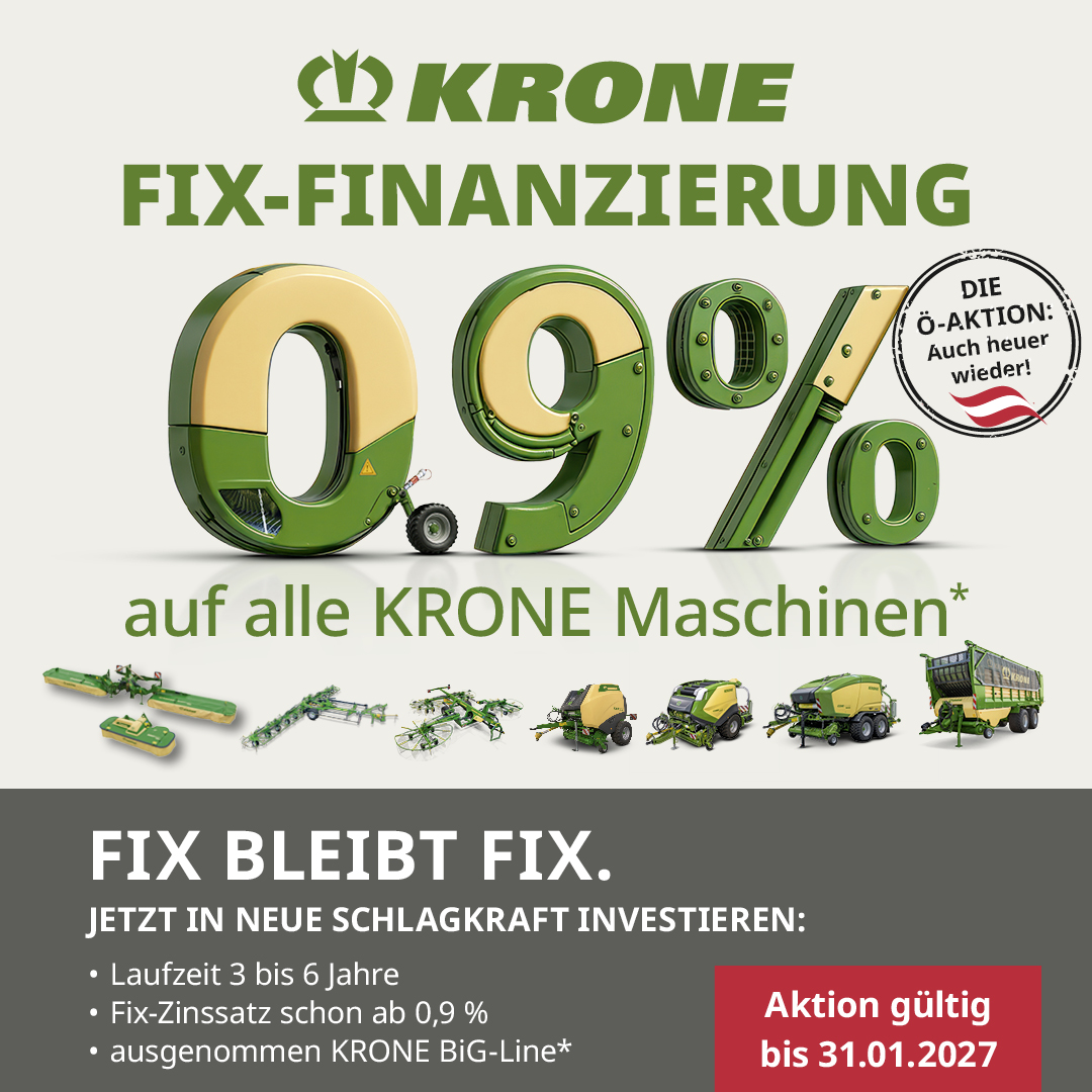 KRONE Fix-Finanzierung ab 0,9 Prozent