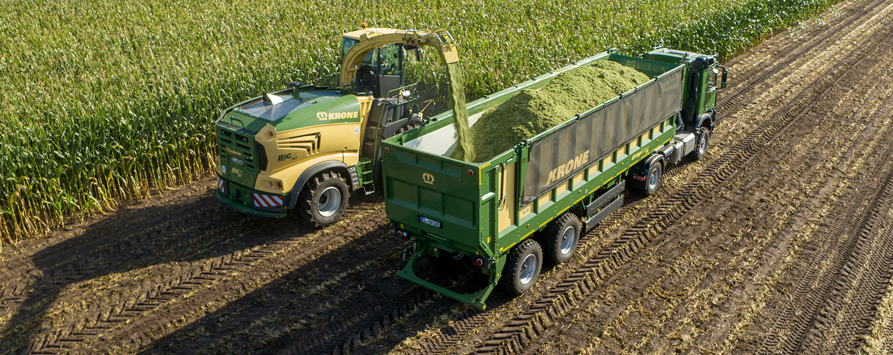 KRONE BiG X Feldhäcksler bei der Maisernte
